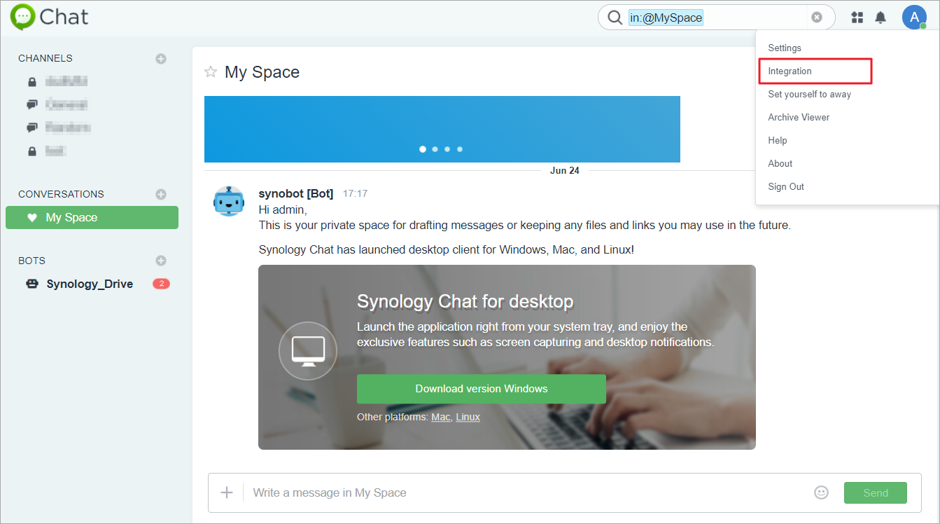 如何将Surveillance Station 通知发送到Synology Chat、Discord、LINE、Microsoft Teams  和Slack？ - Synology 知识中心
